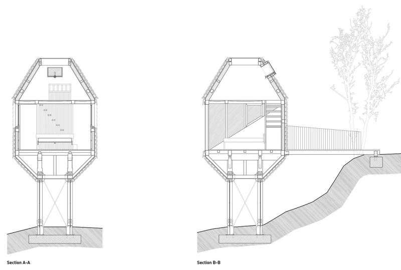 Домик-ящик на дереве TreeBOX Cabin в Альпизелле, Италия