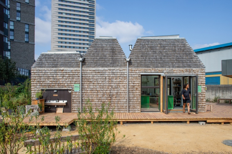 Jan Kattein Architects построили общественный сад из биоматериалов