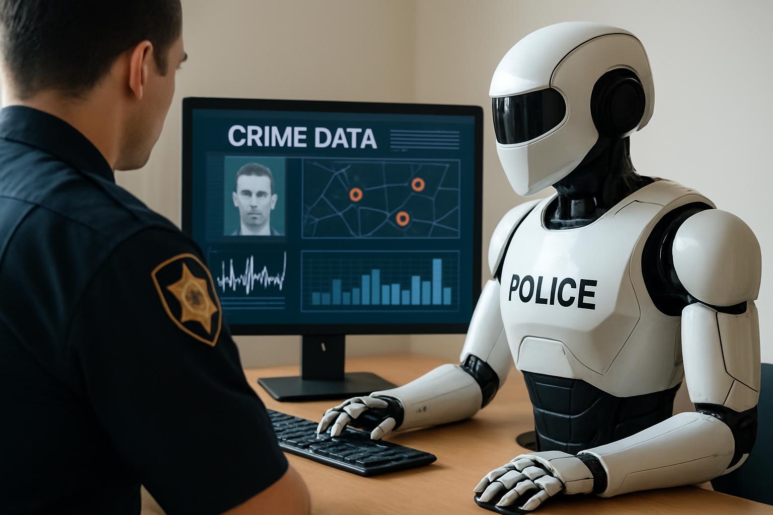 ИИ на страже закона: как нейросети помогают раскрывать преступления — AI police robot analyzing crime data