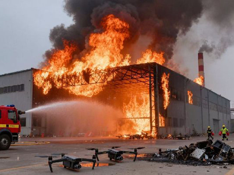 В Польше загорелся завод дронов для ВСУ: перед пожаром на WB Electronics заметили человека в балаклаве